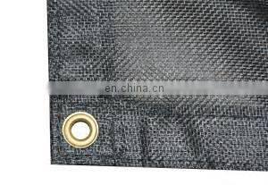 Dump Tarp with 2 Pockets & Grommets on 2 sides- Black Mesh