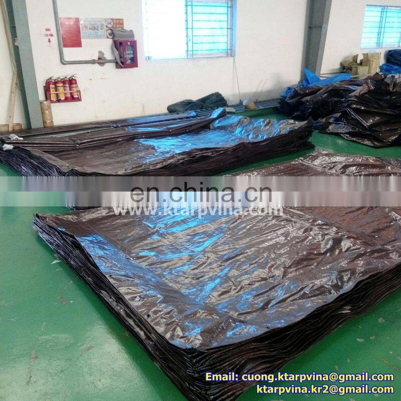 PE TARPAULIN # CANVAS # BROWN COLOR # 150 GSM # FULL REINFORCEMENTS