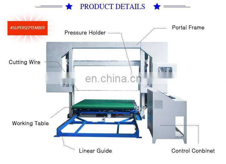 Automatic Horizontal Machines for Making Mattresses Polyurethane CNC Foam Cutting Machine for Sponge Mattress