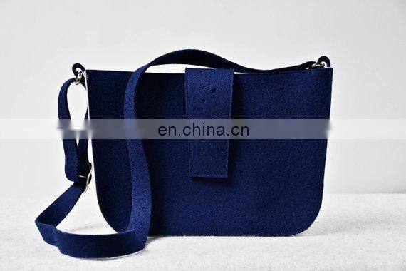 Handmade Modern Designed Felt Messenger Bag with cotton lining