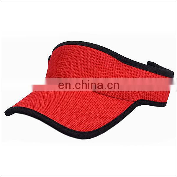 Promotional outdoor sport sun protection red visor hats