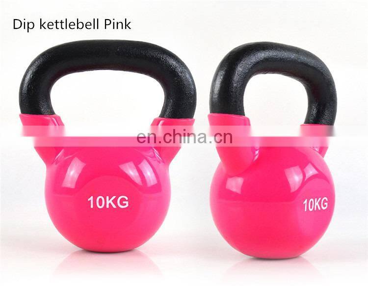 Factory wholesale colored vinyl rubber coated kettlebell