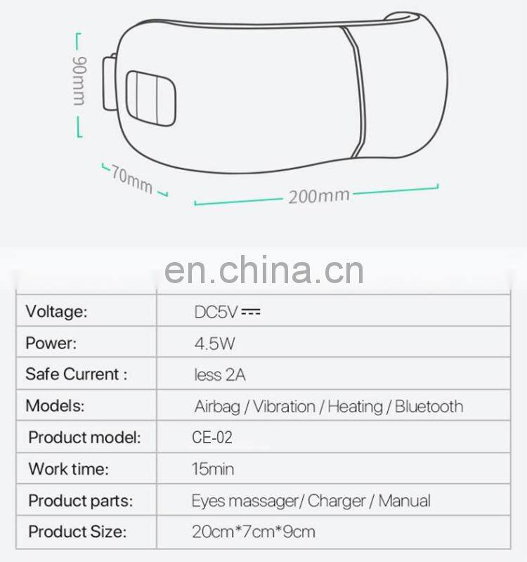 Electric Mini Wireless Eye Massager with Bluetheeth Function