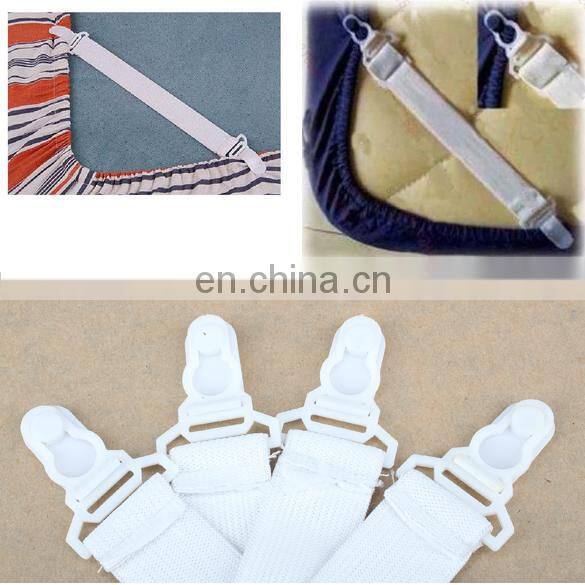 4 Pcs Useful Elastic Bed Sheet Clip Fasteners Mattress Cover Blankets Grippers Holder Fixing Slip-Resistant Belt Laundry Product