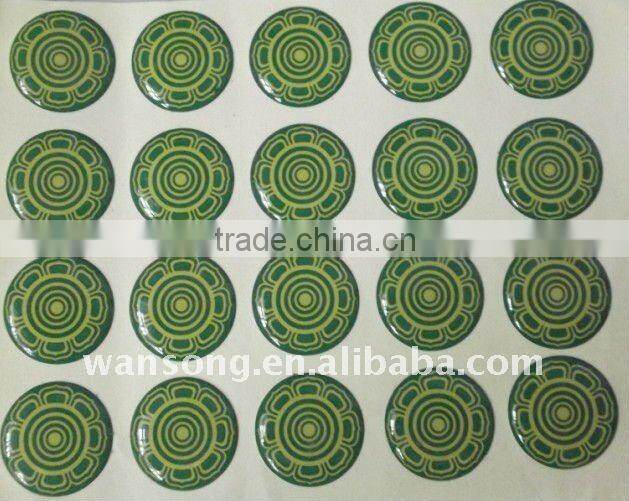 Promotional crystal domed 3d clear custom epoxy sticker with high quality