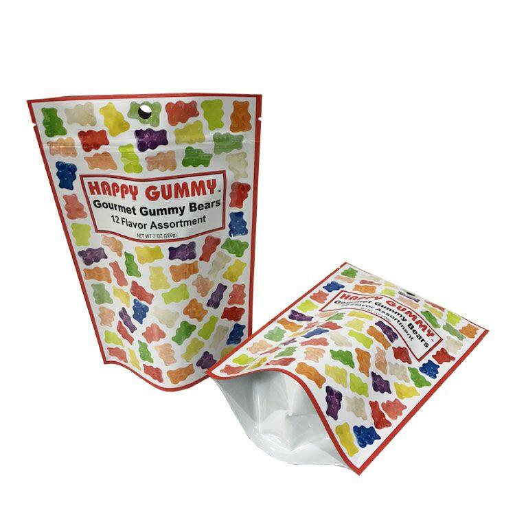 3.5g 7g 28g matte glossy printed black CR Packaging mylar bags with labels for food