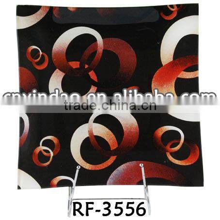 Wholesale China Made Beautiful Daily Used Tableware for Clear Glass Salad Plate