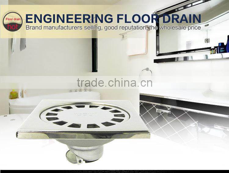 WESDA 3.5inch High Quality Double sealing Brass Floor drain,rectangular floor drain,floor drains stainless steel