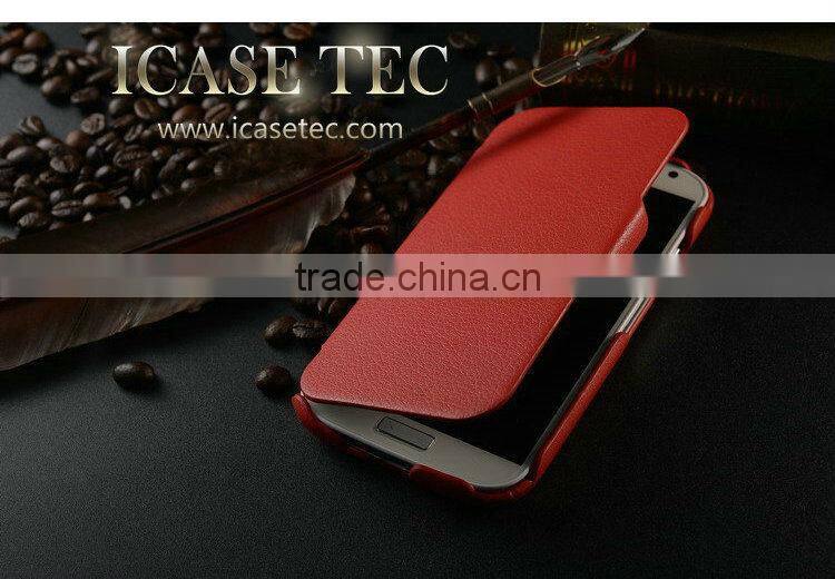 Smart leather cover for samsung galaxy s4 i9500 , back case for samsung i9500 , book style leather case for galaxy s4