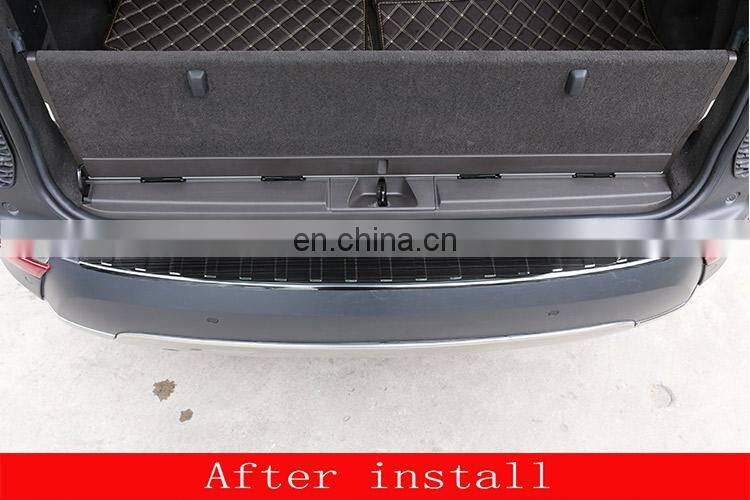 Black Stainless Outside Rear Tail Door Sill Scuff Threshold Protector Cover Plate For Land Rover Discovery 5 L462 2017 2018 LR5