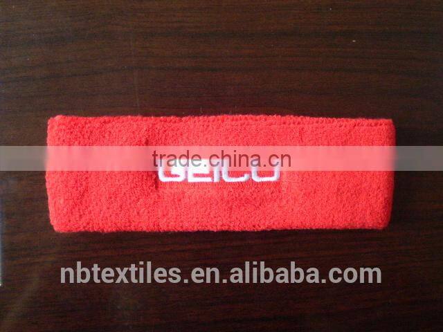 Elastic sport headband with emb. Logo