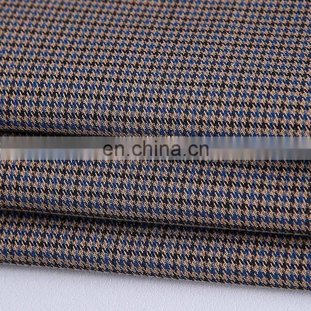 In stock yarn dyed woven fabric 98%cotton 2%elastic garments trouser fabric