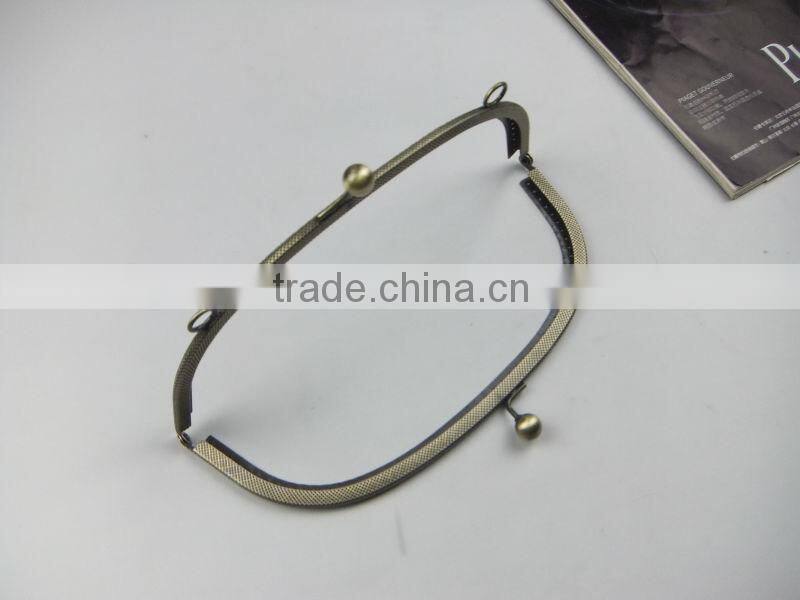 NEW!Antique Brass Metal Sewing Purse Frame China Direct Supplier DIY Purse Frame With Clasp Loop