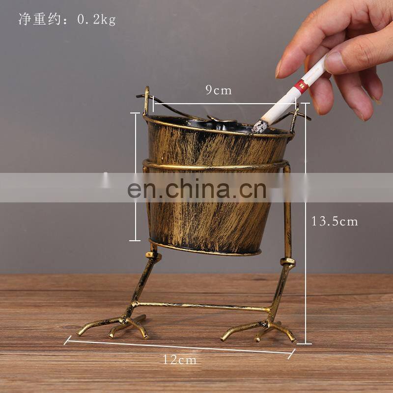 Retro creative Faucet Bird Deer Head Figurine Ashtray Vintage Handicraft for Home Bar Decoration Accessories Photography Props