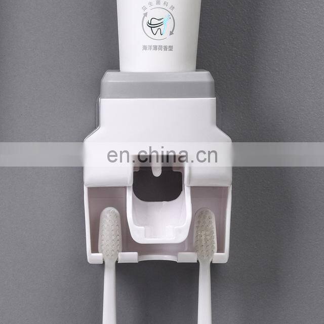 Creative Wall Mount Automatic Toothpaste Dispenser Bathroom Accessories Waterproof Lazy Toothpaste Squeezer Toothbrush Holder