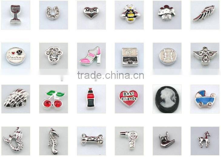 AIDS sign alloy metal loose charms floating lockets beads custom OEM design various styles