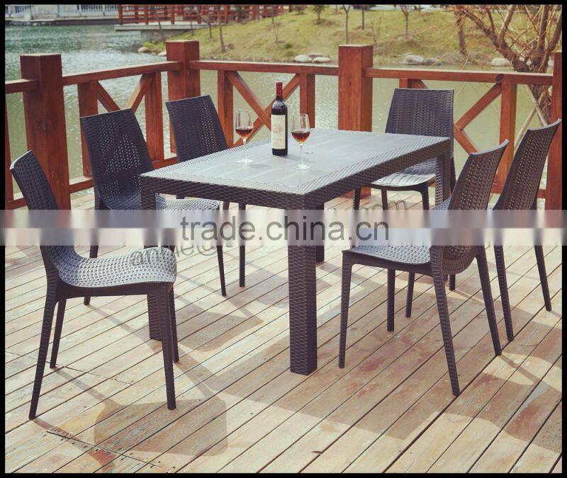 Brown Plastic Table and chair
