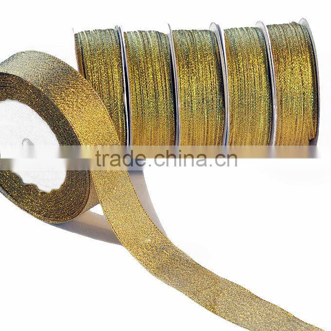 Cheap metallic ribbon with glitter
