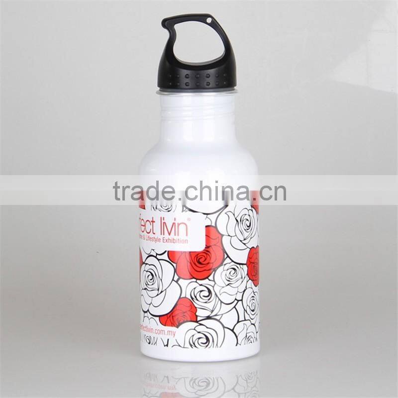 2015 Hot sale printed stainless steel sports water bottle