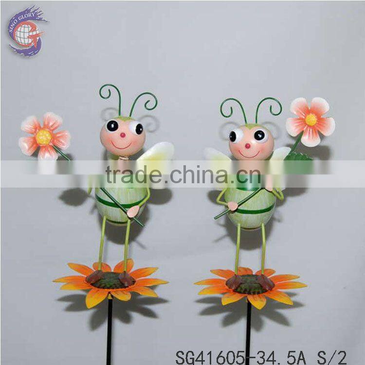 Garden decorations of metal dragonfly stakes with different style