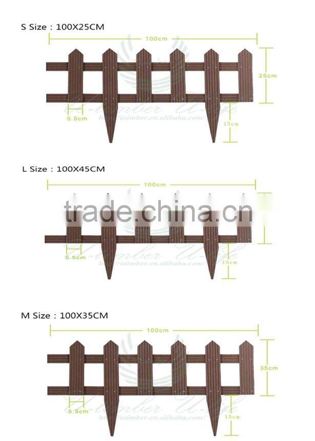 Latest designs WPC composite outdoor garden fence panels