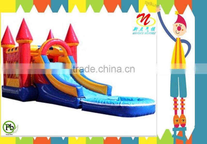 Inflatable combo big inflatable bouncer with inflatable slide for kids