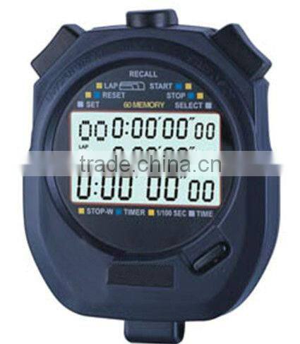professional stop watch sports timer digital handheld Three rows of display stopwatch with 60 laps model no.ST-3860