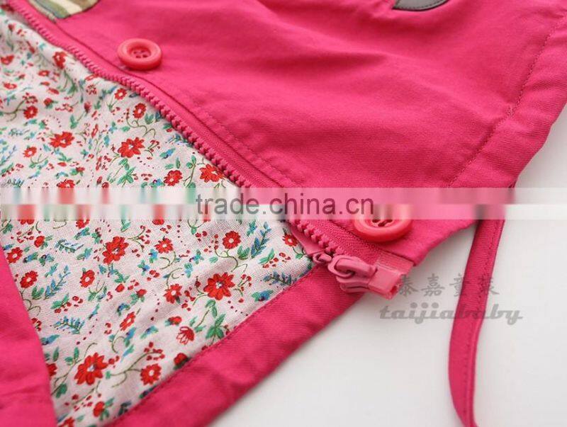 2016 new design fashion children girls coat three colors cotton winter coat kids overcoat