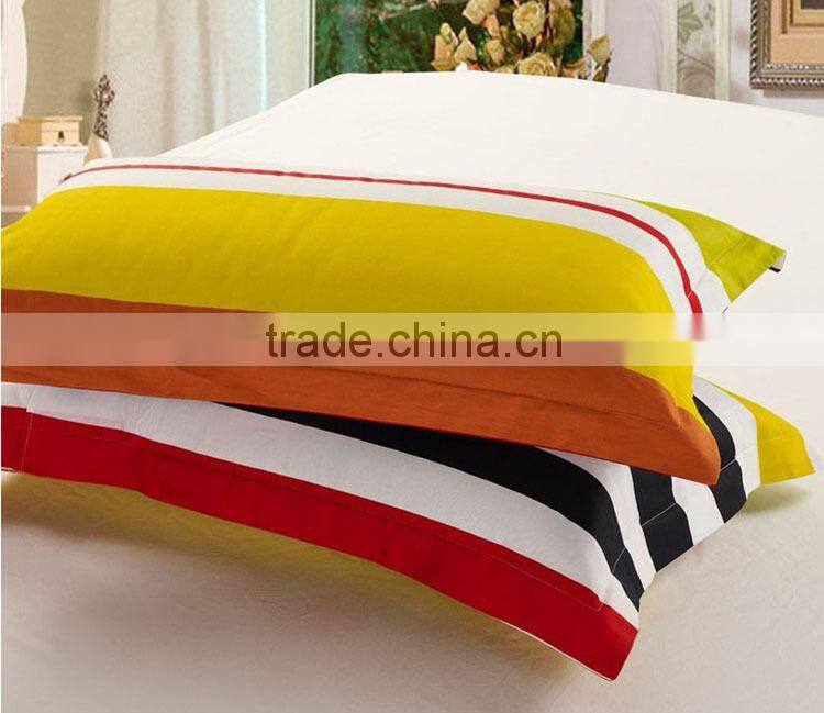 Custom printed cotton home colorful pillow cases bulk