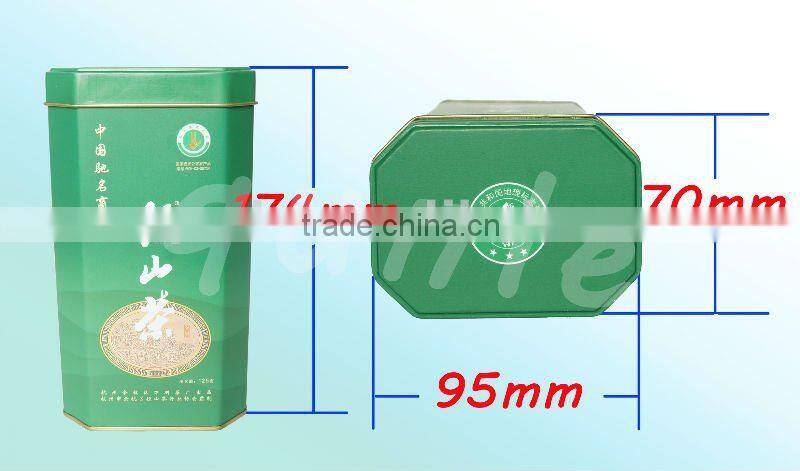 octagonal shaped wholesale metal tin box for tea packing