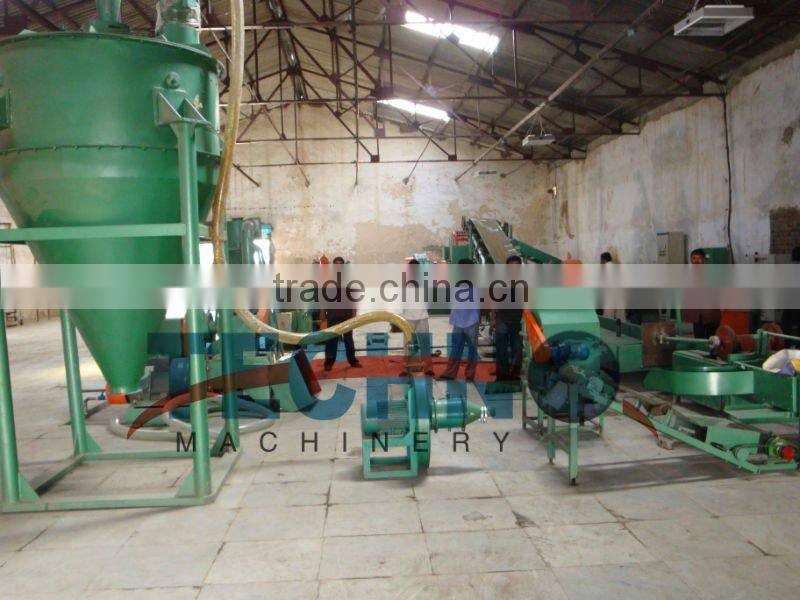 Scrap tire recycling line