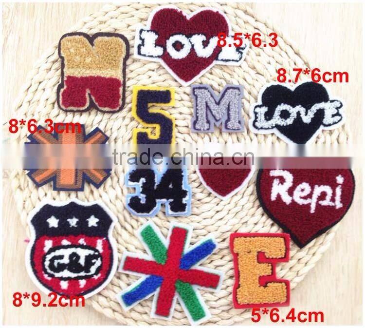 Factory wholesale Love Heart Mixed Package Hand Sew-on Towel Embroideried DIY Woven Patches