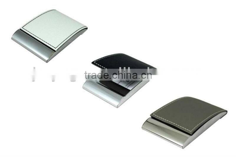 Fashionable leather business card holder