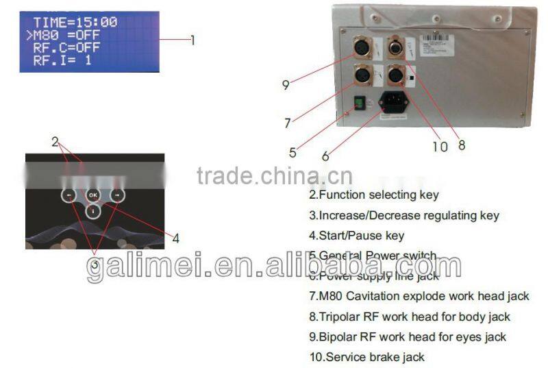 slimming cavitation rf face lift machine