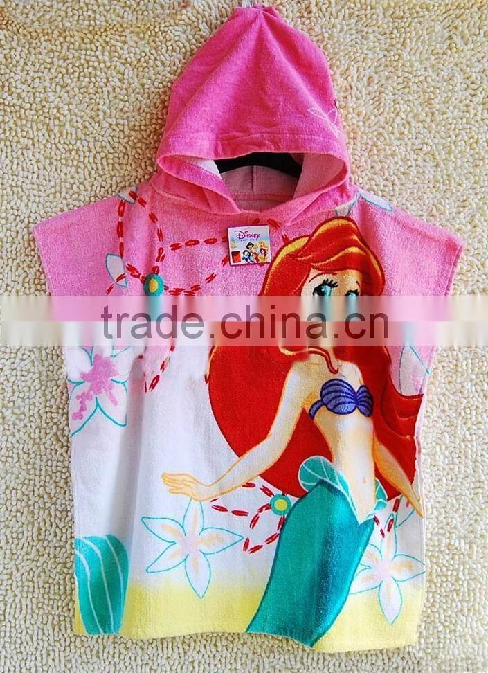 100% Painting Cotton Hooded Beach Towel