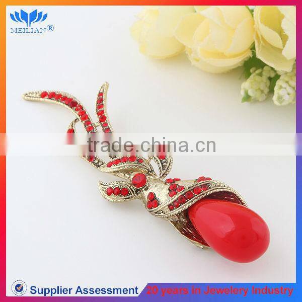 Cheap Rhinestone Wedding Metal Handmade Flower Brooch