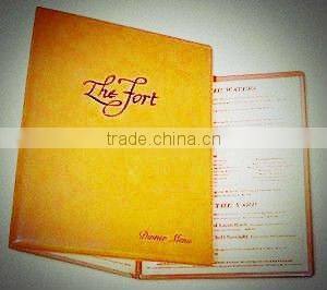 Fashionable Customed PVC Menu Book ,Menu Cover for Saloon Bar