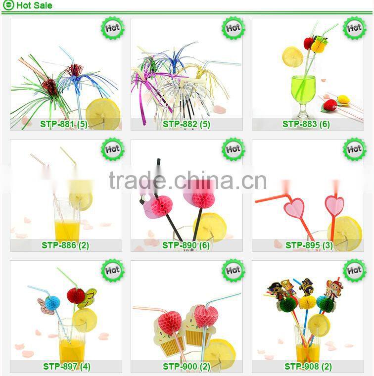 Wholesale Long Fireworks Decorative Drinking Straw