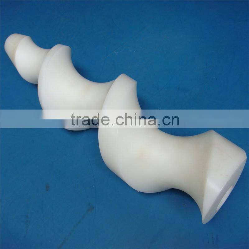 High anti-impact resistance CNC machined plastic uhmwpe conveyor screw