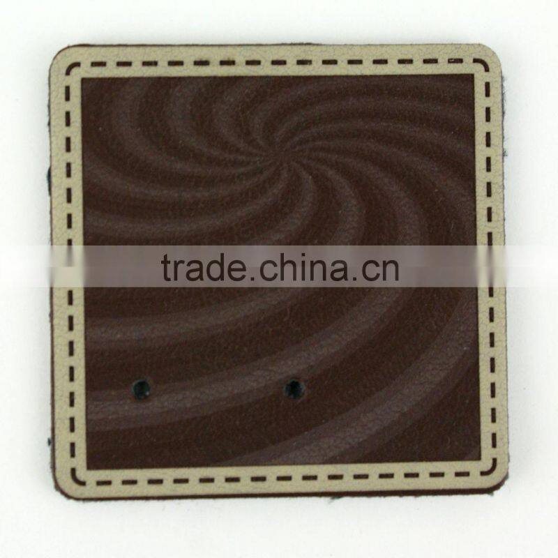Wholesale factory direct fashion custom faux leather labels and tags for clothing