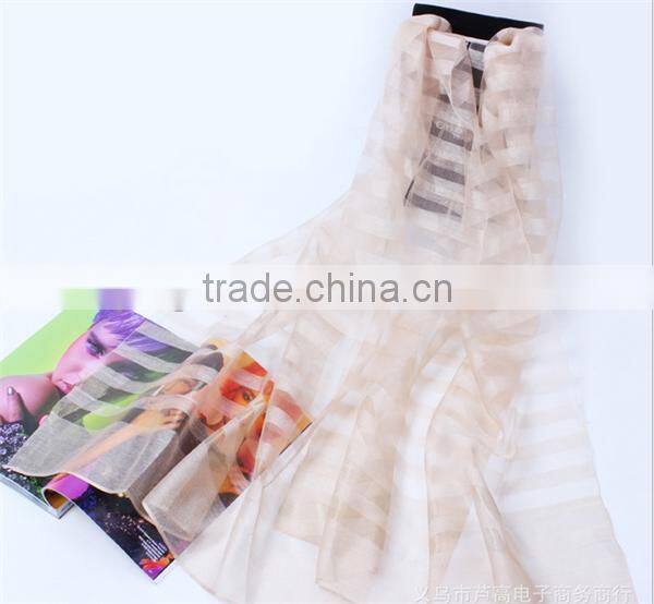 fashion 2015 high quality tassel silk chiffon scarf