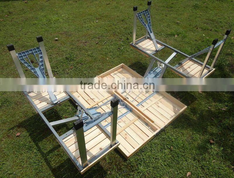 foldable camping wooden table