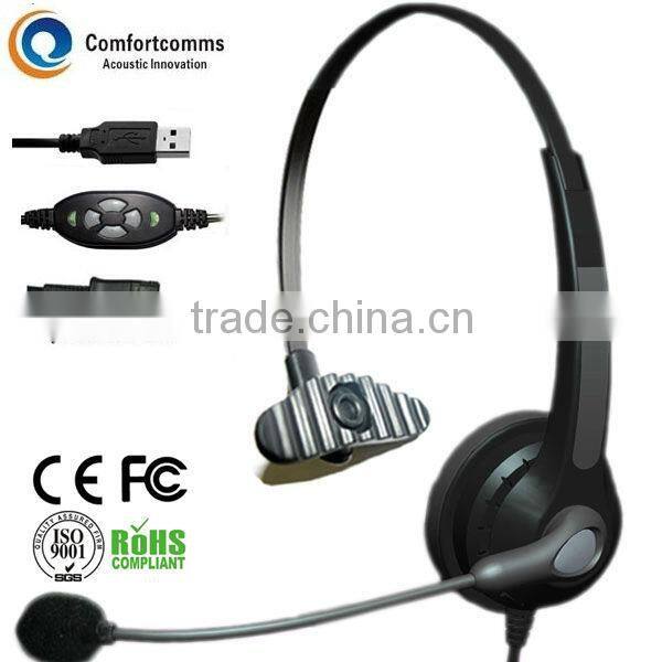 Call center usb computer headsets with adjustable mic HSM-900RPQDUSBC
