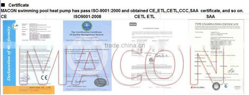 R410a water to water heat pump split type heating & hot water for fitness center