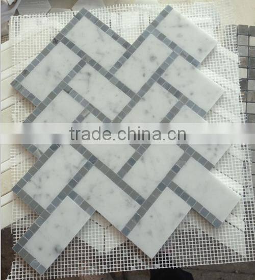 High Quality White Marble Carrara White Mosaic for Interior Decoration