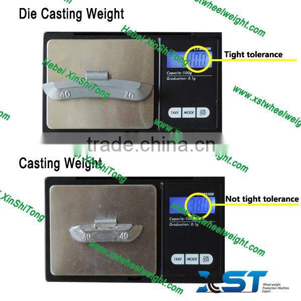 Zinc clip-on wheel weight