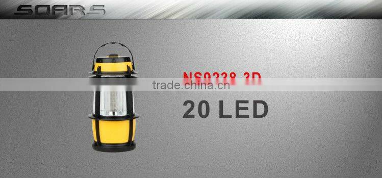 Adjustable ABS plastic 20 LED Lantern Camping Light Battery Power Lantern Outdoor