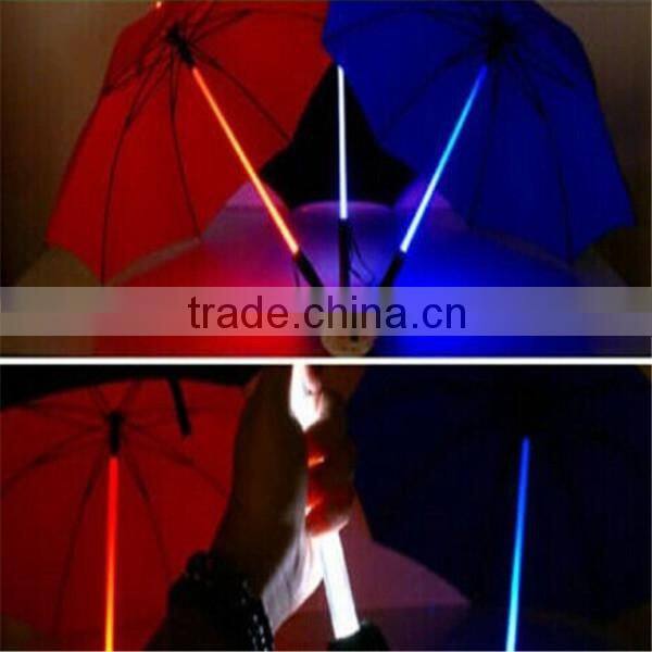 Wholesale automatic open and luminous LED umbrella head knocked cloth