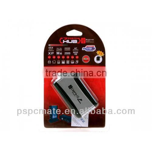 7 PORT MAINS USB 2.0 BUS POWERED HUB AC ADAPTER PC LAPTOP