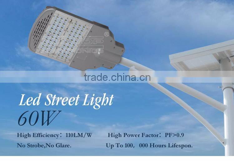 IP65 Waterproof birdgelux cob 60w led street light housing